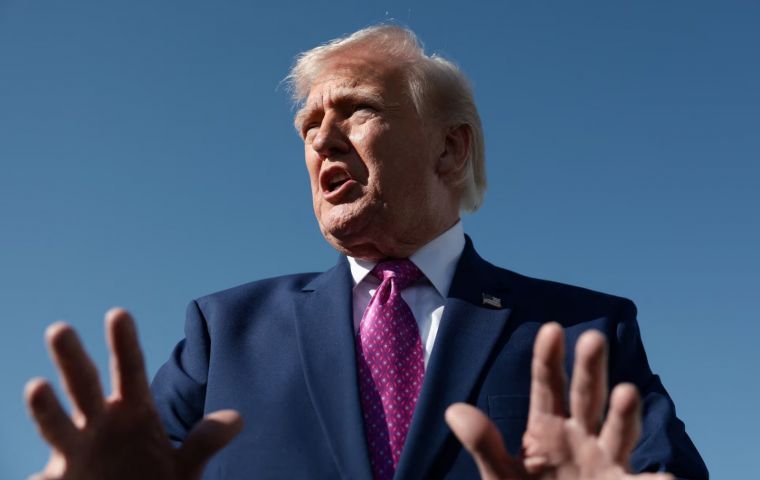 No one who pays an illegal toll will have safe passage on the high seas, Trump wrote