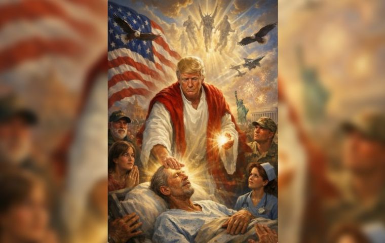 The image came in the midst of an unprecedented confrontation between the president and Pope Leo XIV over the war in Iran