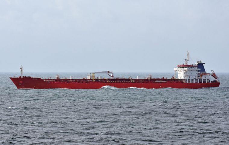 The Malawi-flagged tanker Rich Starry, 188 meters in length, turned around within minutes of approaching the strait, MarineTraffic reported