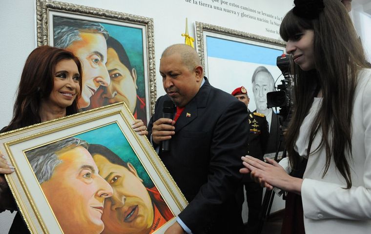 The room had been inaugurated on December 1, 2011, during an official visit by Cristina Fernández de Kirchner to Venezuela