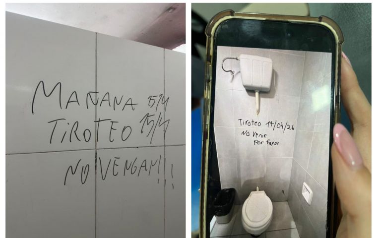 The phenomenon extends beyond Paraguay. In Argentina, threats with nearly identical messages &mdash; Tomorrow, shooting. Don't come &mdash; appeared in at least a dozen schools across Buenos Aires