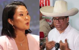 With 95.89% of ballots processed by the National Office of Electoral Processes (ONPE), Fujimori leads with 17.06% of valid votes, S&aacute;nchez stands second with 12.05%