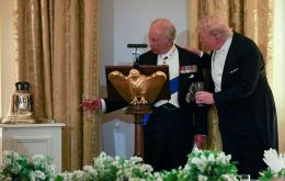 The submarine bell from HMS Trump, a special gift to the President