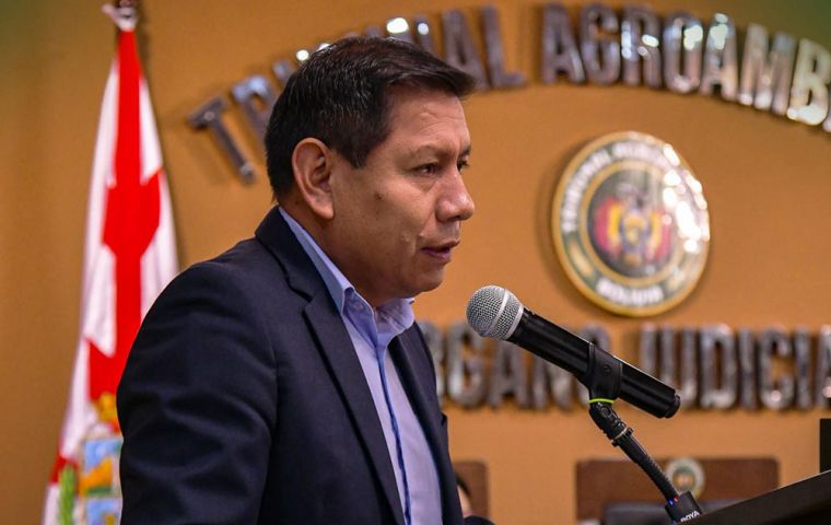 Claure, a 49-year-old lawyer born in Cochabamba, was intercepted near midnight while driving along Busch Avenue