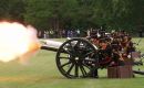 The 13-pounders that were used in the First World War are still seeing service &ndash; albeit ceremonial this time (Picture: BFBS)