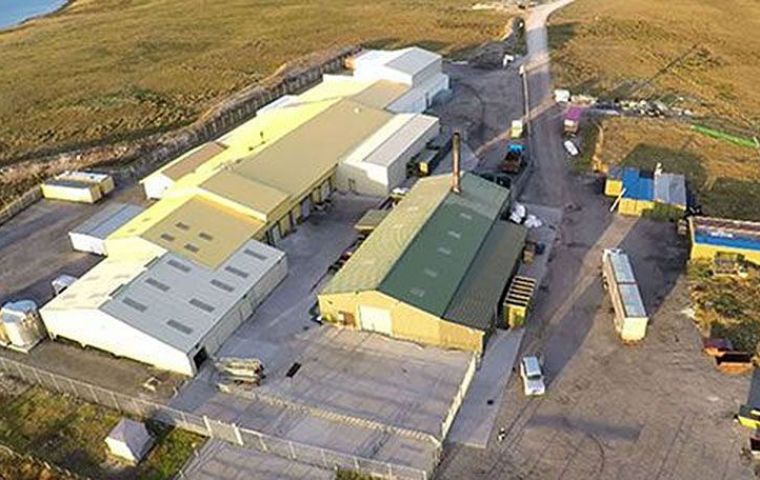 Falklands Sand Bay abattoir, the processing plant for cattle and sheep, certified by the European Union and UK