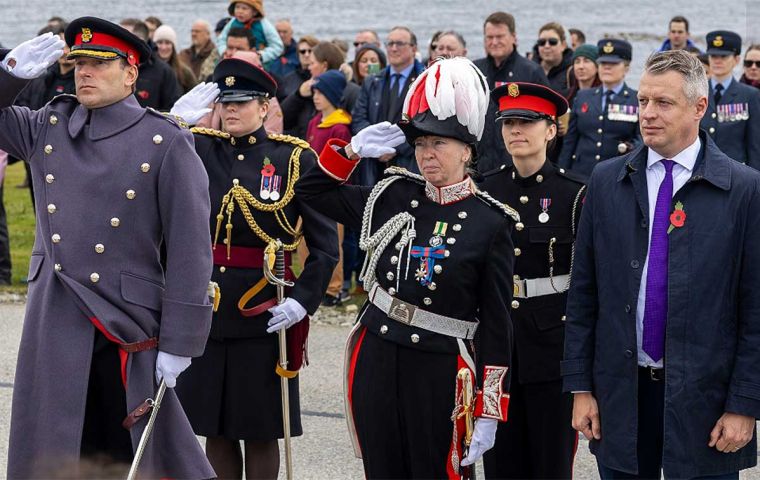 UK Defense Readiness & Industry Minister Luke Pollard, during a late 2024 visit to the Falkland Islands     (Pic BFSAI))