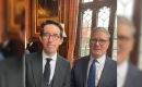 The Falkland Islands Representative to the UK & Europe, Richard Hyslop, with the UK Prime Minister, Sir Keir Starmer, after the State Opening of Parliament