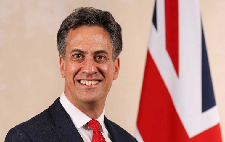 Ed Miliband has been accused of handing Beijing a &ldquo;kill switch&rdquo; over the UK economy after claiming that green energy will end reliance on Vladimir Putin&rsquo;s Russia&nbsp;