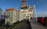 The Medical NavyPODS being embarked onboard the Royal Navy&rsquo;s ice patrol ship HMS Protector. The NavyPODS are installed on a shock raft system designed in-house by FDS. (Credit: FDS/Simon Bradley)