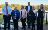 D. Joshua and Pam&eacute; D&rsquo;Avino from Sulivans Shipping Services, Louise Ellis and Jane Clarke from FIDC, Richard Morrison and Rachael Crowie from Penguin Travel, and Steph Middleton from the FITB<br />
