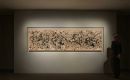 The roughly three-by-one meter oil and enamel work on canvas, entitled Number 7A, 1948, was painted at Pollock's Long Island, New York, studio