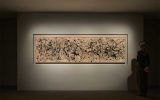 The roughly three-by-one meter oil and enamel work on canvas, entitled Number 7A, 1948, was painted at Pollock's Long Island, New York, studio