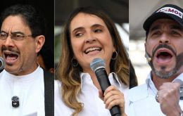 The three main candidates: Paloma Valencia (Centro Democr&aacute;tico), Abelardo de la Espriella (Defensores de la Patria), and Iv&aacute;n Cepeda (Pacto Hist&oacute;rico) close campaigns in Colombia