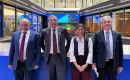 This agreement is in line with the strategic objectives set out by President Yamand&uacute; Orsi, focused on commercial openness and mutual cooperation, Oddone (center) said