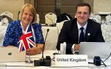 Professor Dame Jane Francis (Director of BAS) and Oliver Darke (Director of Operations, Engineering and Infrastructure) representing the UK at ATCM in Japan