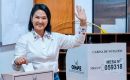 Fujimori reappeared at the door of her home to ask S&aacute;nchez to keep his commitment to respect the final result