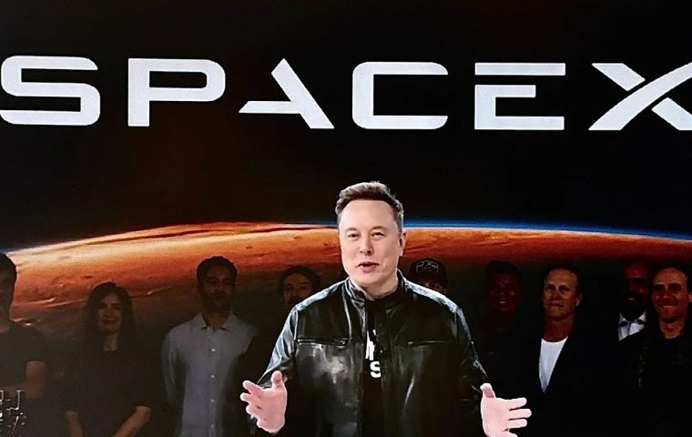SpaceX shares began trading on the Nasdaq, under the ticker SPCX, at $150, above the $135 listing price