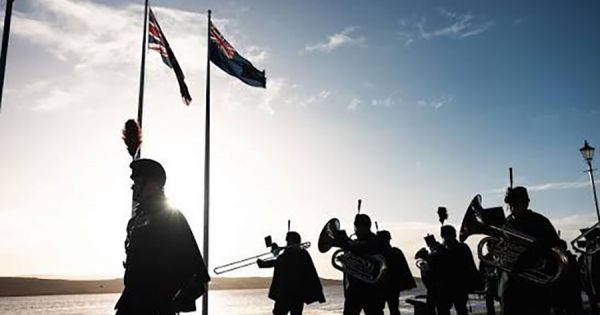 Falklands, regular military activities around Stanley at the end of June