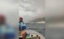 In the video the reaction of the fishermen and an unusual movement of the boats can be seen during the first seconds of the quake