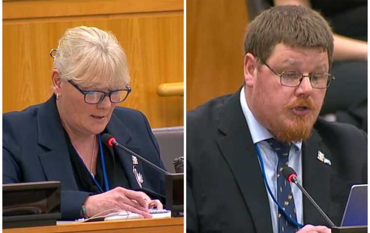 Dorothy &ldquo;Dot&rdquo; Gould and Michael Goss, addressed the United Nations Special Committee on Decolonisation, known as the Committee of 24 (C24), on June 25,