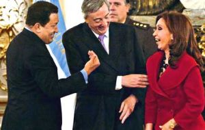 Pte. Chavez: Cristina K. is already “the president of the Argentines”.