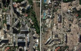 The satellite images that have gradually emerged confirm a trail of collapsed buildings along the coast, the most densely populated and hardest-hit area