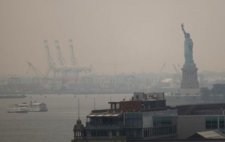In New York, the Emergency Management Office urged people to avoid outdoor activity, while city workers asked passersby to leave the parks
