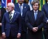 Milei defended his government's alignment with the United States and Israel and again criticized Brazil's judiciary for barring him from visiting Jair Bolsonaro