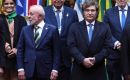 Milei defended his government's alignment with the United States and Israel and again criticized Brazil's judiciary for barring him from visiting Jair Bolsonaro