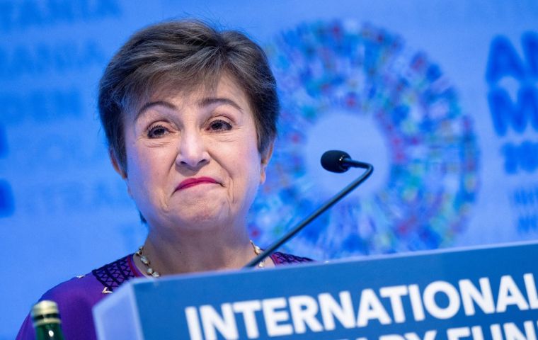Georgieva wrote on the social network X that she was pleased to be in Uruguay and keen to learn more about a country that has built a solid record of macroeconomic stability