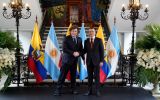 Milei held a bilateral meeting with his Ecuadorian counterpart, Daniel Noboa, at the Carondelet Palace, in the first official visit by an Argentine president to Quito in nearly two decades
