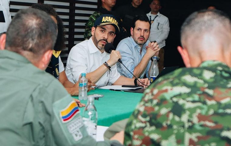 The Colombian government issued a diplomatic note on Tuesday requesting support from the international community with specific requirements