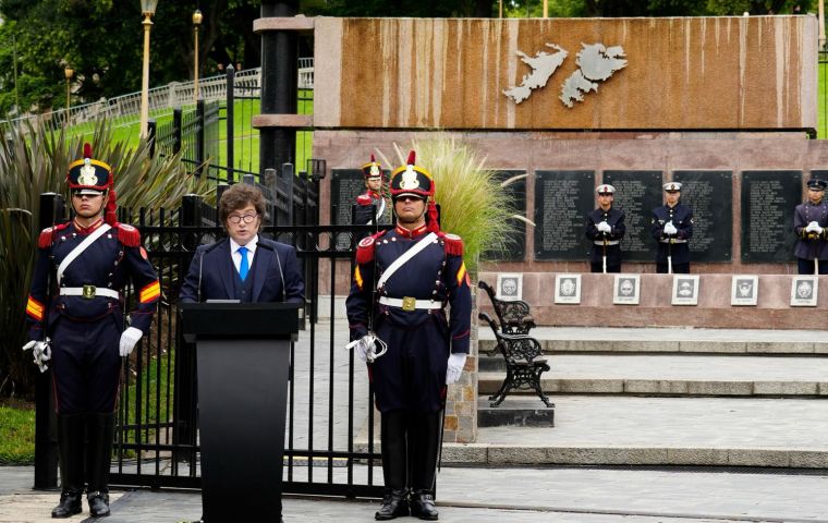 Milei described the matter as the most important and sacred cause we Argentines have and said something very significant happened yesterday in relation to it.