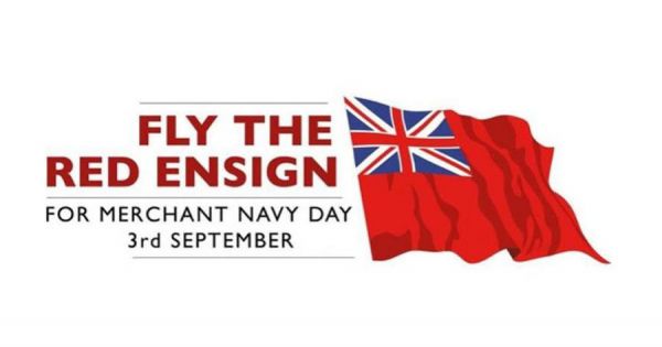 Falklands honors Merchant Navy seafarers flying the Red Ensign at Victory Green