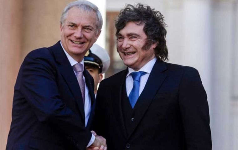 Presidents Milei and Kast met in Government House, Chile