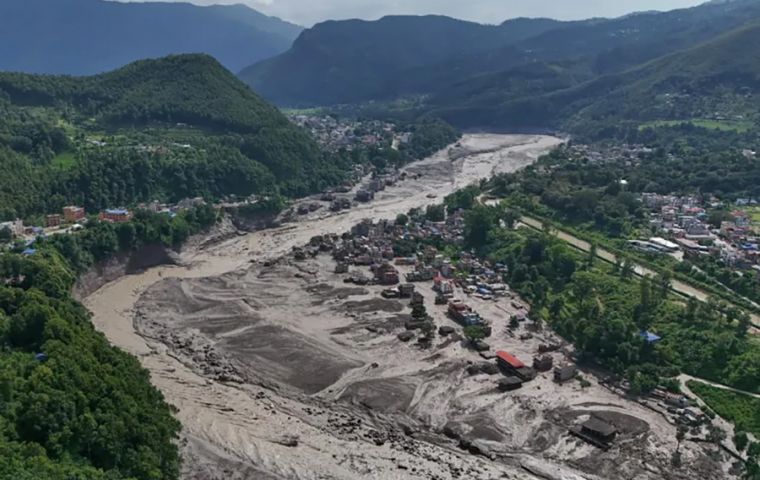 The flash flood tore through the north of the country on August 26, destroying homes, roads and bridges and cutting off entire communities