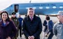 Chilean Vice-president Claudio Alvarado arrives at Punta Arenas for the Magellan Strait ceremony