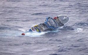 Argos Georgia sinking, air photo from MOD 