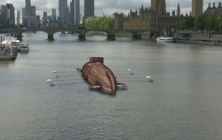 The vessel used pigskin bladders filled or emptied of water to rise or submerge (Picture: BFBS)