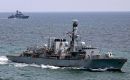 Protug 87 tows HMS Westminster away from HMNB Portsmouth for the last time (Picture: BFBS)