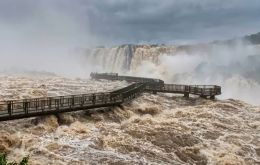 The river rose just over two metres between Sunday and Monday at Puerto Iguaz&uacute; and reached a level of 24.30 metres, and was still rising