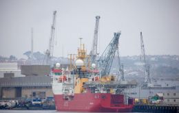 HMS Protector at Devonport Dockyard, Plymouth