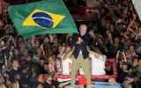 The fall in Ibovespa futures hit the permitted limit shortly after the open and forced a temporary halt in trading, prompting the S&atilde;o Paulo stock exchange
