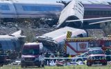 The collision occurred shortly before 9 a.m. at kilometre 118 of the line