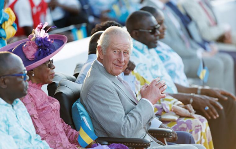 The British government has ruled out both a formal apology and reparations, and Buckingham Palace has said the King will follow that line, since both matters are for the government