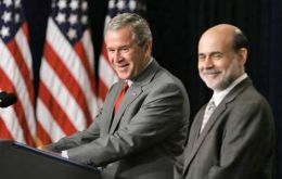 Pte. Bush and  Bernanke “no clear signal that the Fed is poised to cut interest rates”
