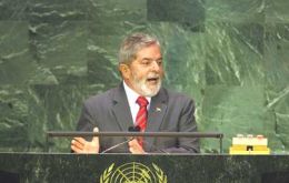 Pte. Lula da Silva adressing UN General Assembly