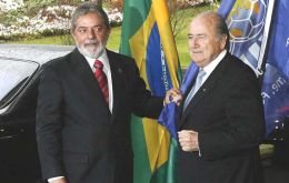 Pte. Lula da Silva and FIFA Pte. Blatter