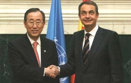 UN Ban Ki-moon and Pte. Rodriguez Zapatero